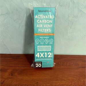 Luxoton Activated Carbon Air Vent Filters for Home Pack of 20 4"x12" Floor Vent